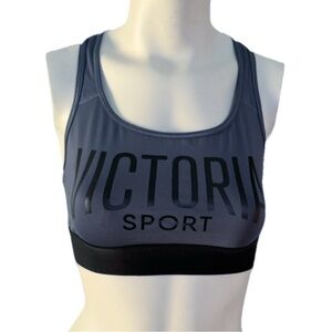 Victoria’s Secret VICTORIA SPORT Bra Women’s M Gray / Black Racerback Logo